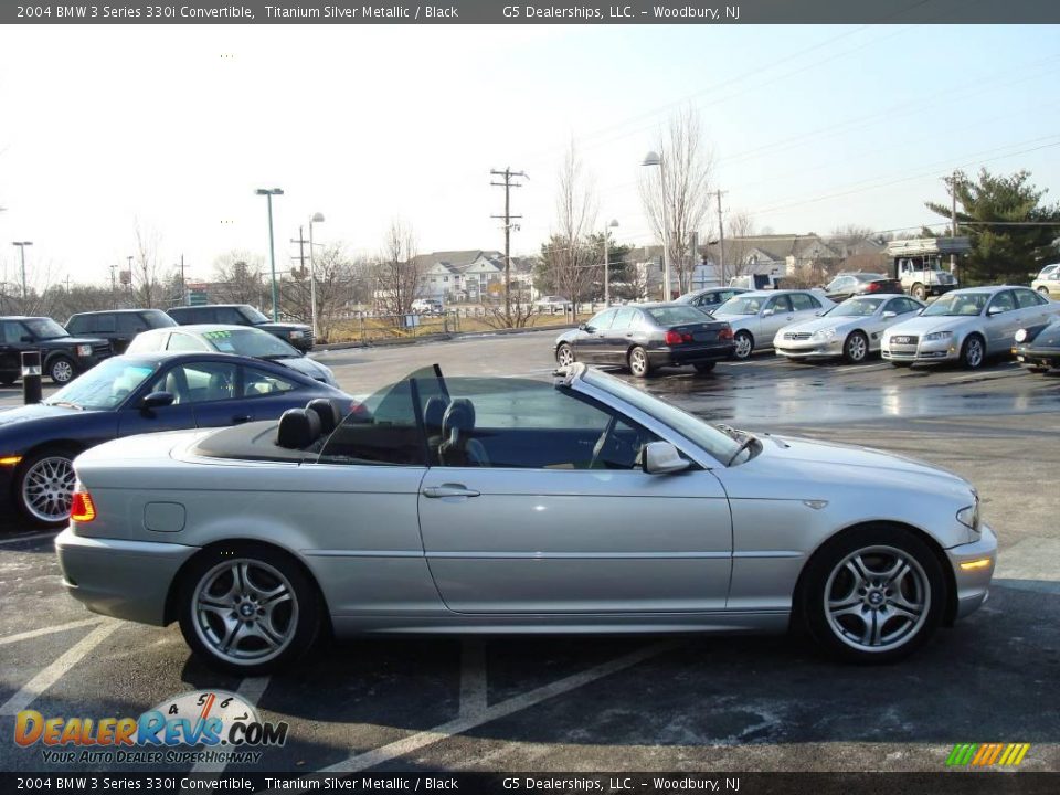 2004 BMW 3 Series 330i Convertible Titanium Silver Metallic / Black Photo #6