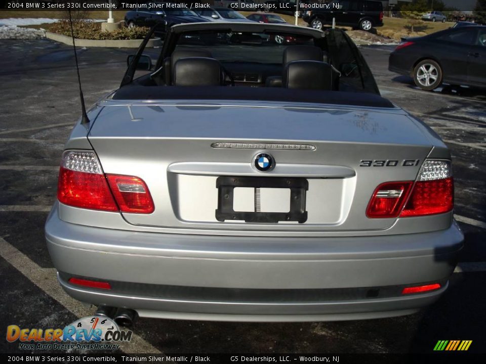 2004 BMW 3 Series 330i Convertible Titanium Silver Metallic / Black Photo #8