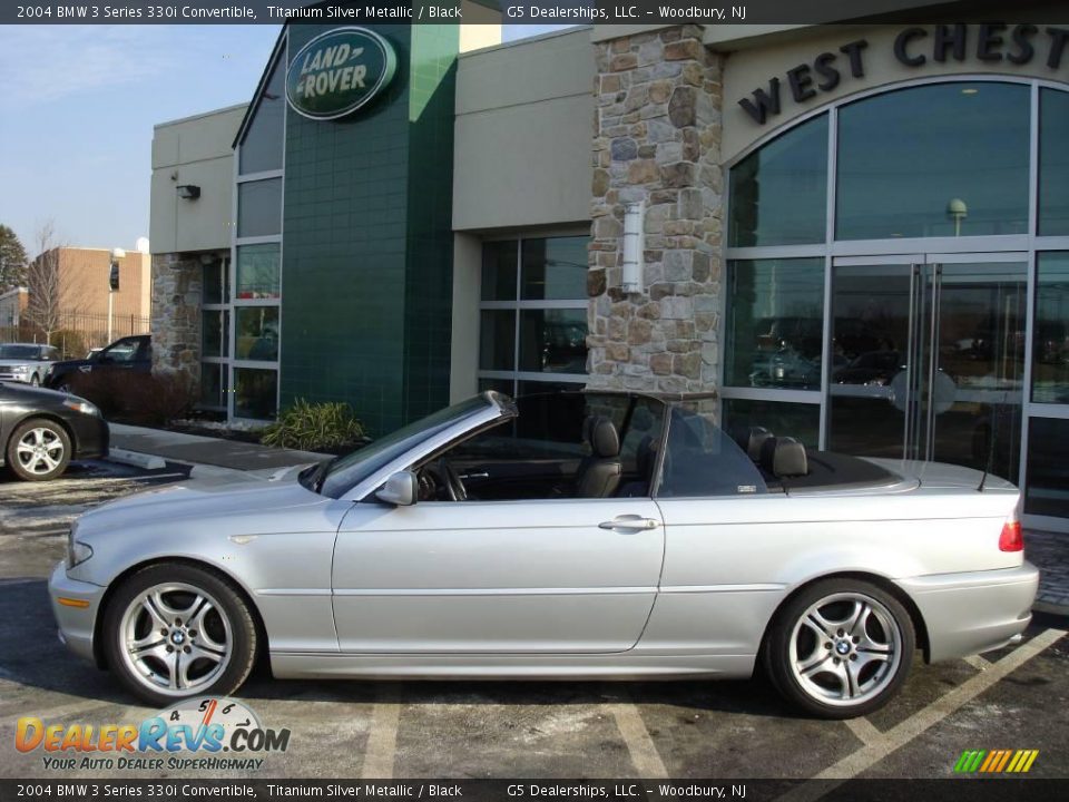 2004 BMW 3 Series 330i Convertible Titanium Silver Metallic / Black Photo #10