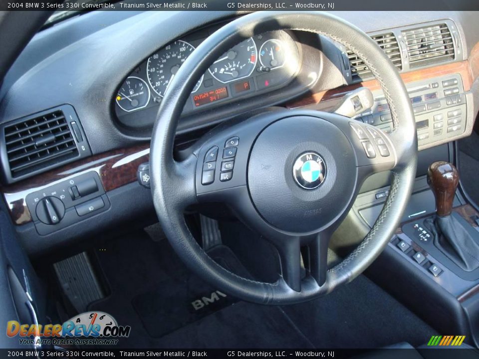 2004 BMW 3 Series 330i Convertible Titanium Silver Metallic / Black Photo #11