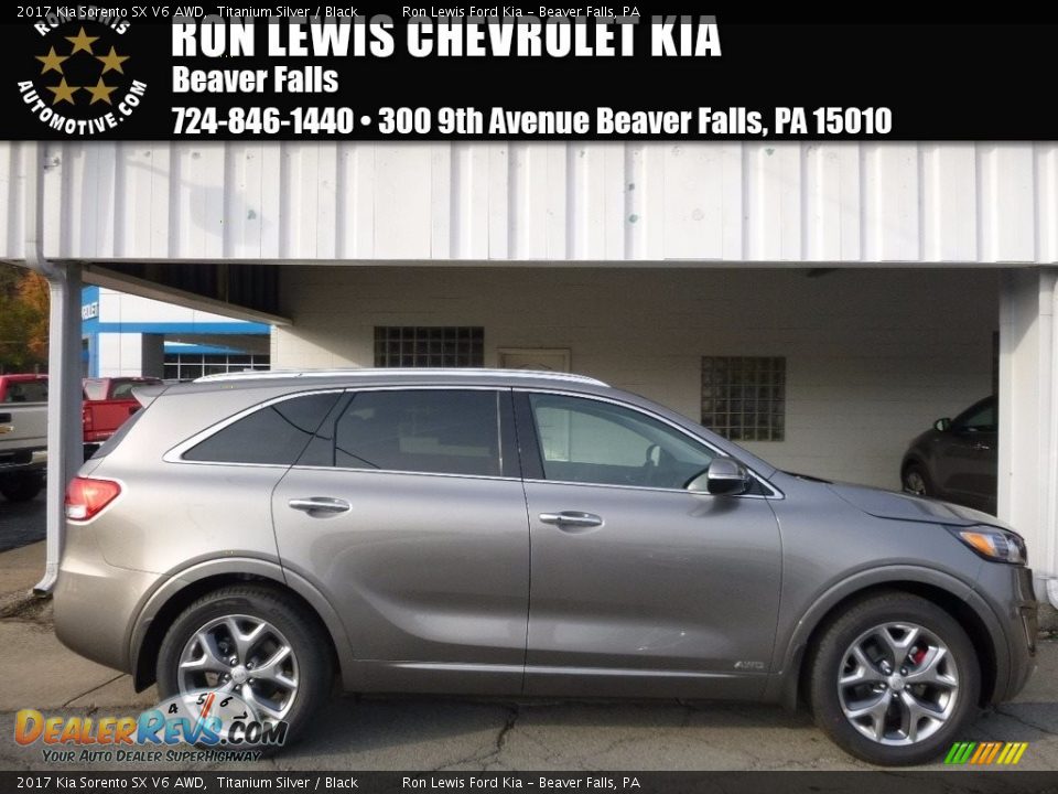 2017 Kia Sorento SX V6 AWD Titanium Silver / Black Photo #1