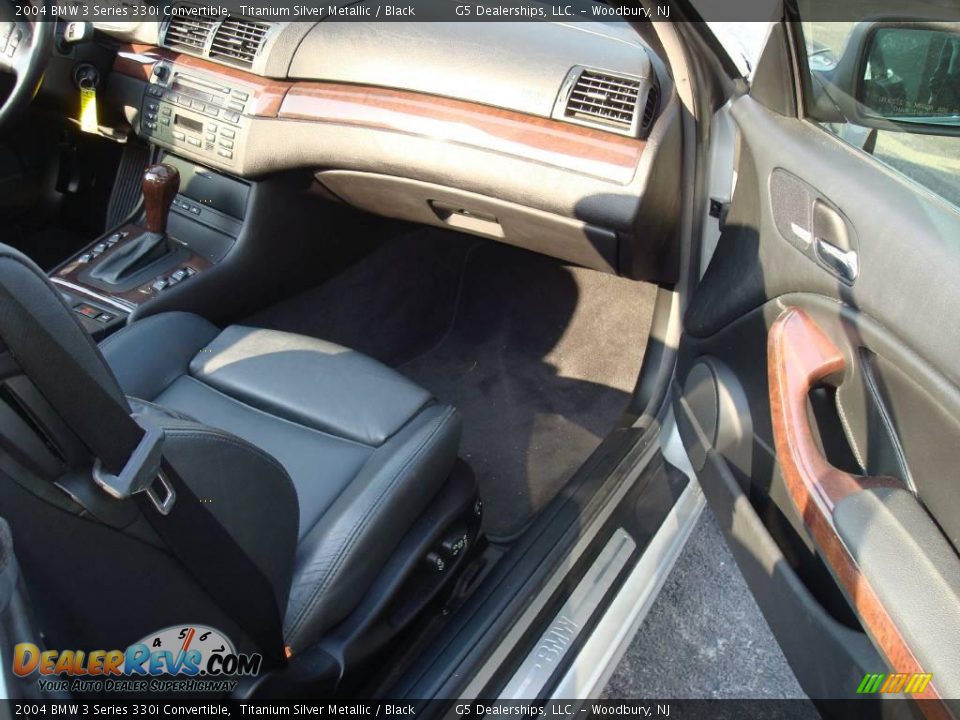 2004 BMW 3 Series 330i Convertible Titanium Silver Metallic / Black Photo #14