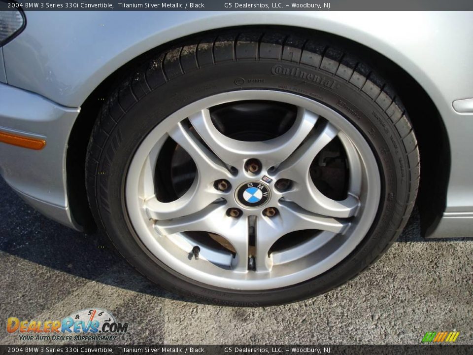 2004 BMW 3 Series 330i Convertible Titanium Silver Metallic / Black Photo #17