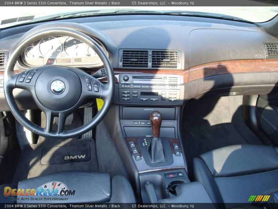 2004 BMW 3 Series 330i Convertible Titanium Silver Metallic / Black Photo #19
