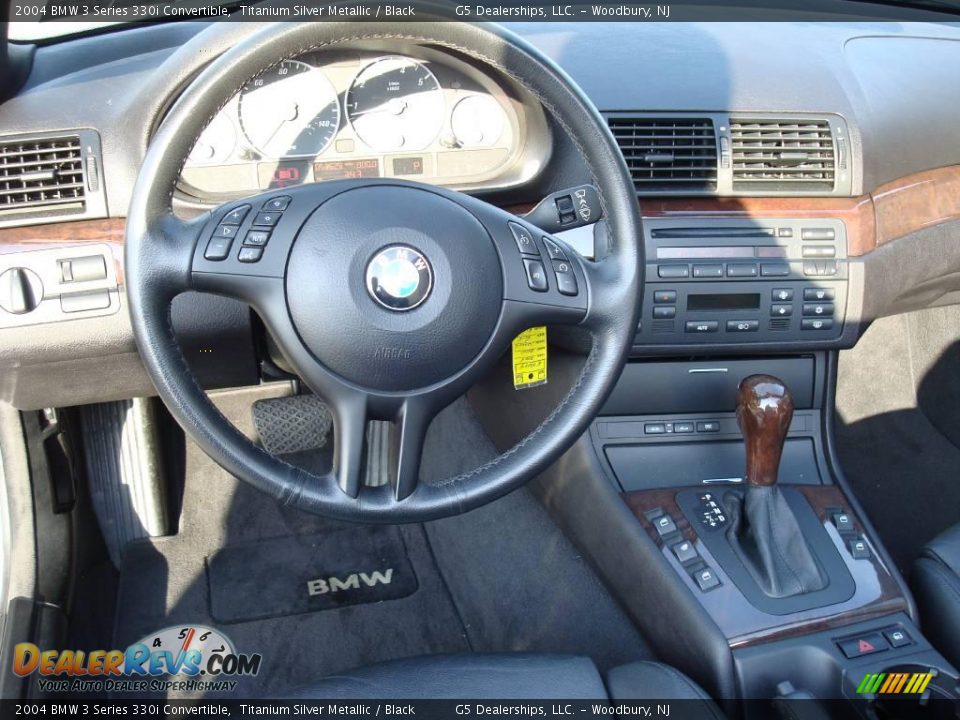 2004 BMW 3 Series 330i Convertible Titanium Silver Metallic / Black Photo #20