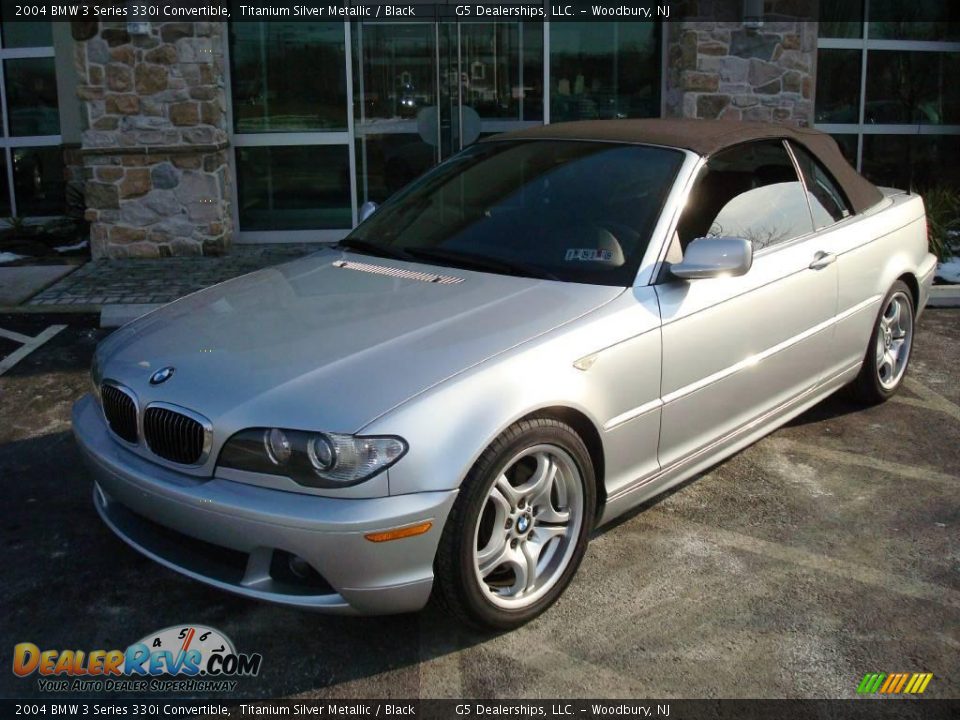 2004 BMW 3 Series 330i Convertible Titanium Silver Metallic / Black Photo #25