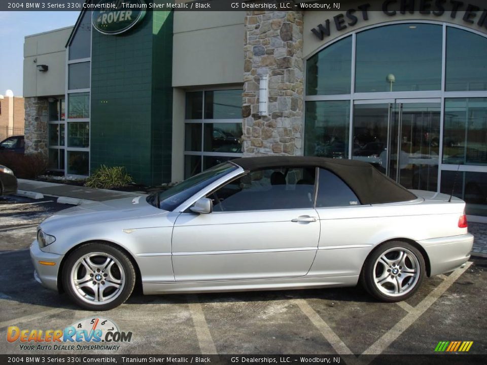 2004 BMW 3 Series 330i Convertible Titanium Silver Metallic / Black Photo #26