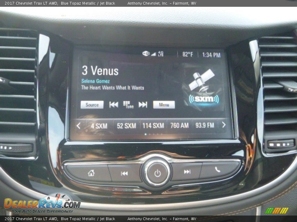 2017 Chevrolet Trax LT AWD Blue Topaz Metallic / Jet Black Photo #16