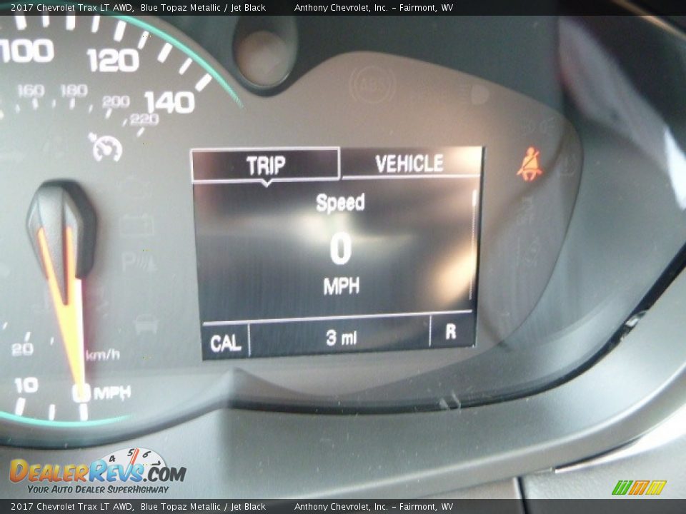 2017 Chevrolet Trax LT AWD Blue Topaz Metallic / Jet Black Photo #18