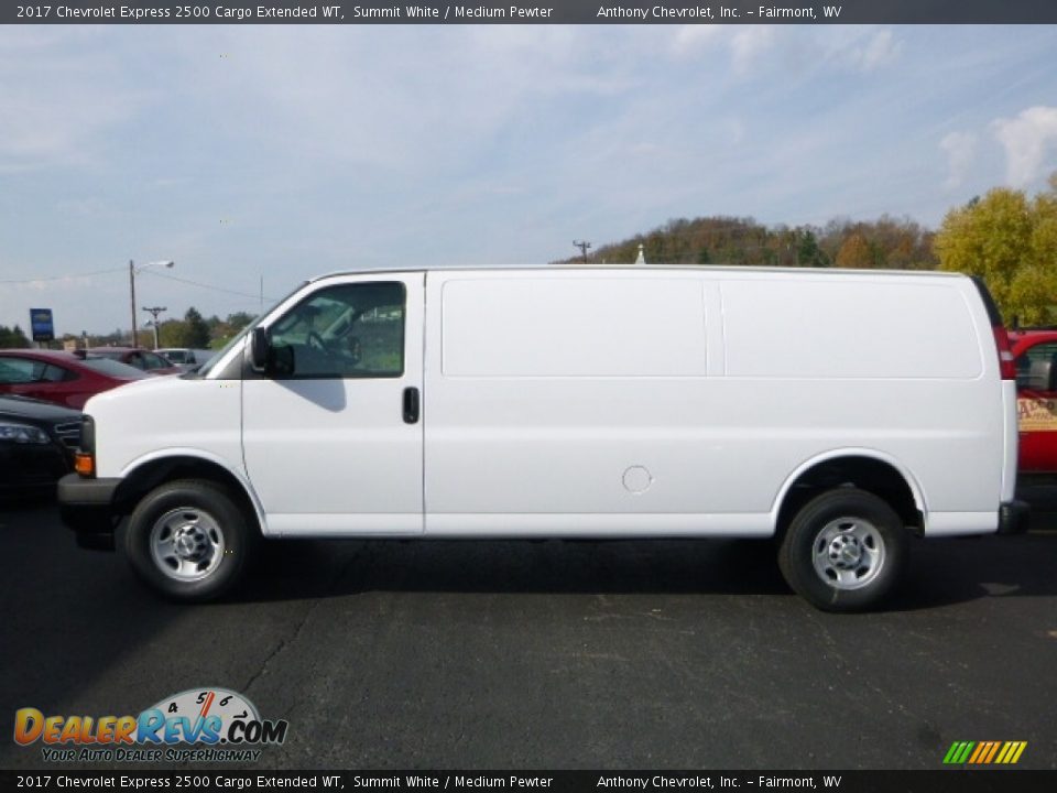 Summit White 2017 Chevrolet Express 2500 Cargo Extended WT Photo #3