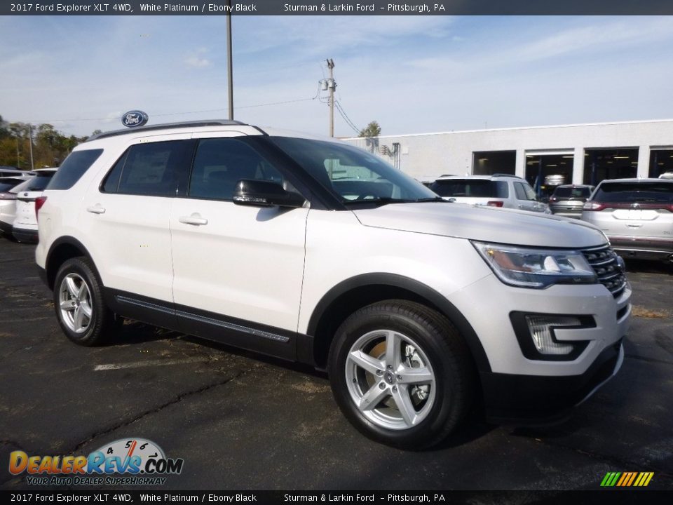 2017 Ford Explorer XLT 4WD White Platinum / Ebony Black Photo #1