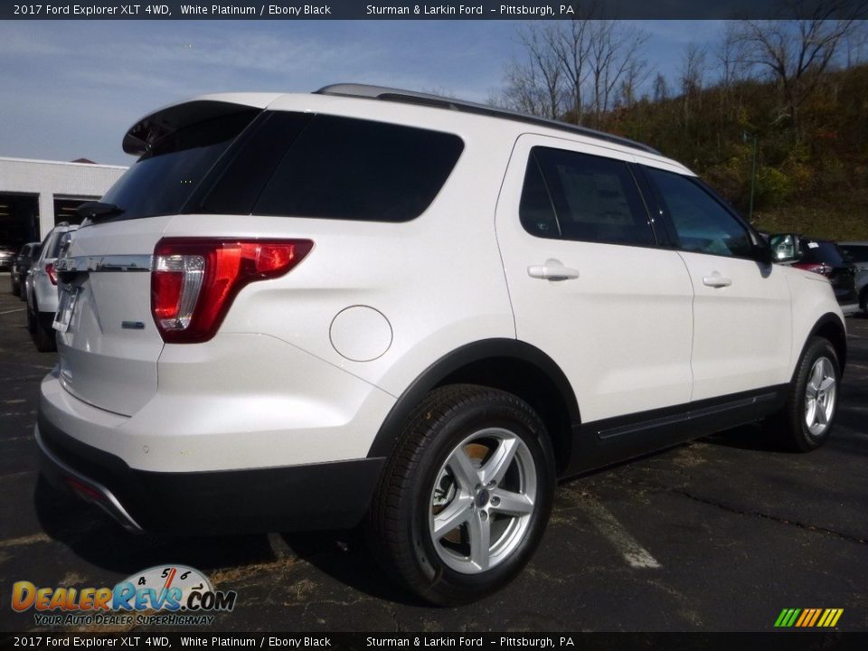 2017 Ford Explorer XLT 4WD White Platinum / Ebony Black Photo #2