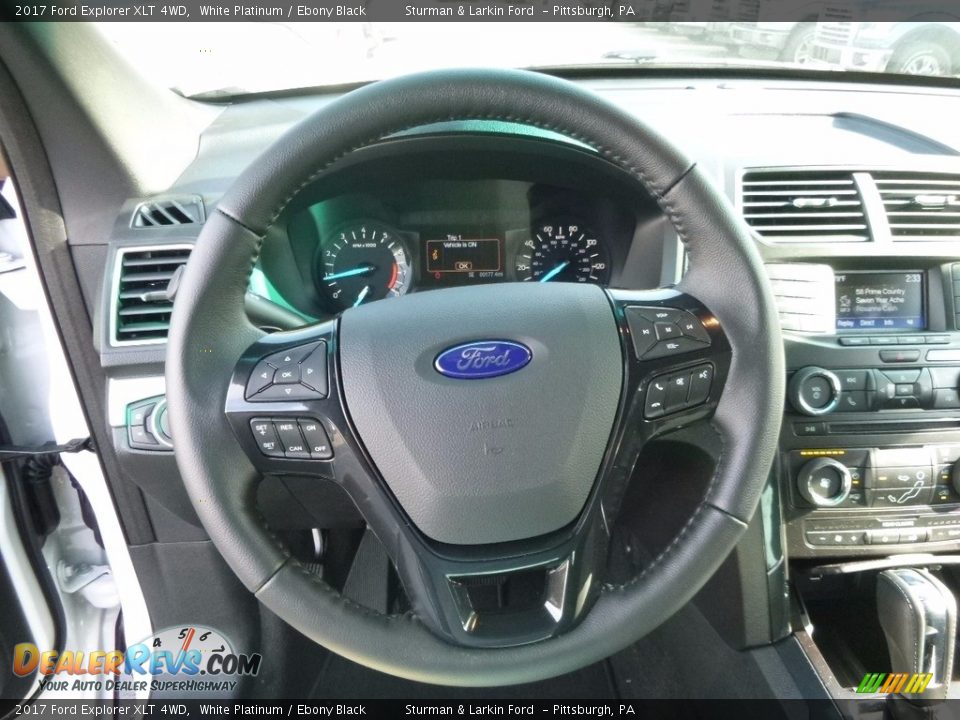 2017 Ford Explorer XLT 4WD White Platinum / Ebony Black Photo #13