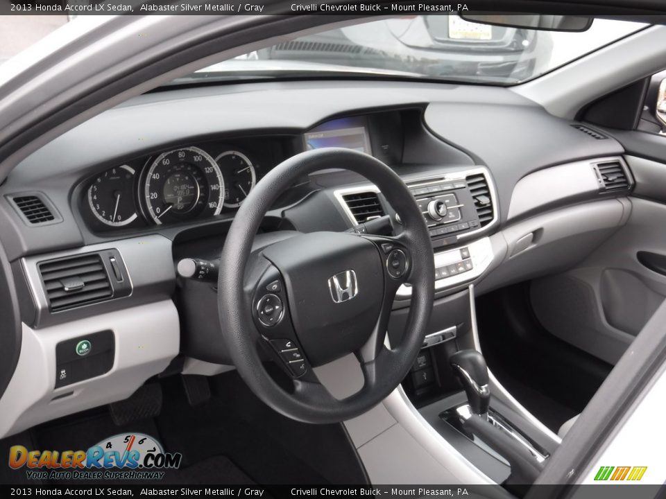 2013 Honda Accord LX Sedan Alabaster Silver Metallic / Gray Photo #16