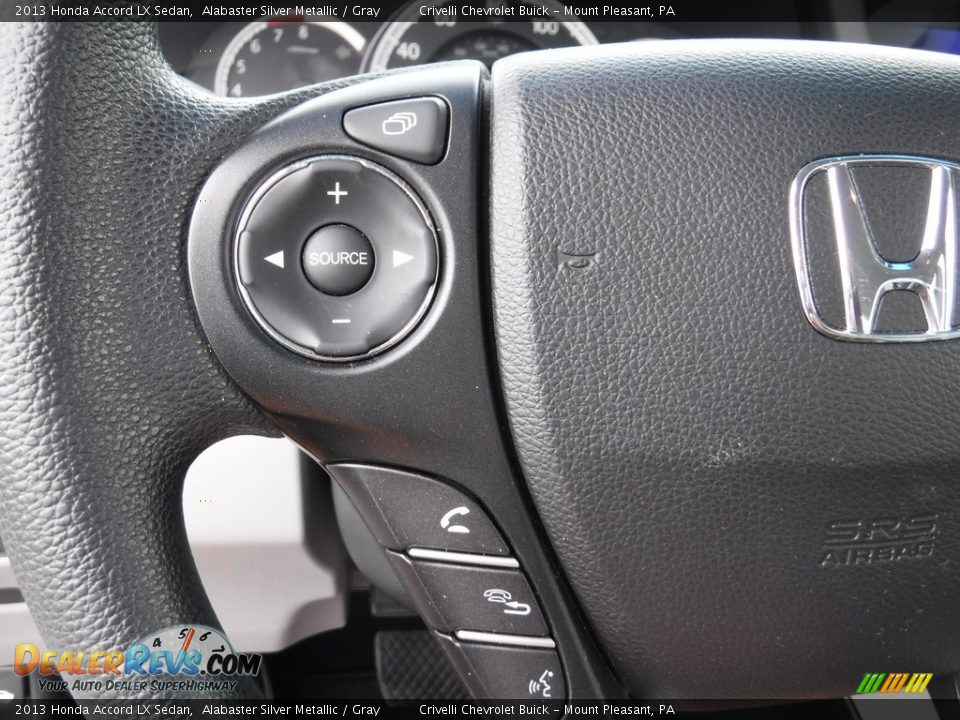 2013 Honda Accord LX Sedan Alabaster Silver Metallic / Gray Photo #23