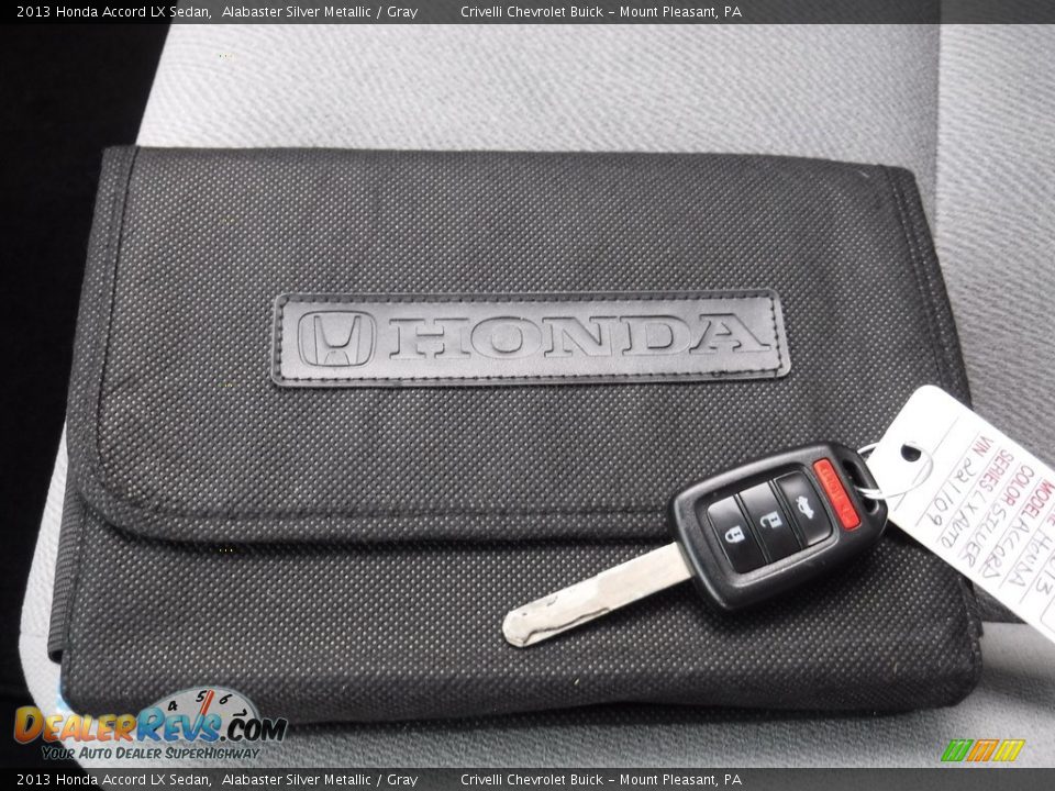 2013 Honda Accord LX Sedan Alabaster Silver Metallic / Gray Photo #30