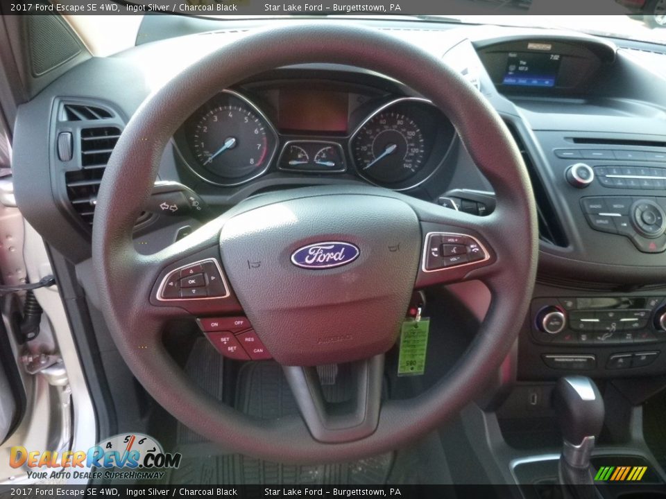2017 Ford Escape SE 4WD Ingot Silver / Charcoal Black Photo #15