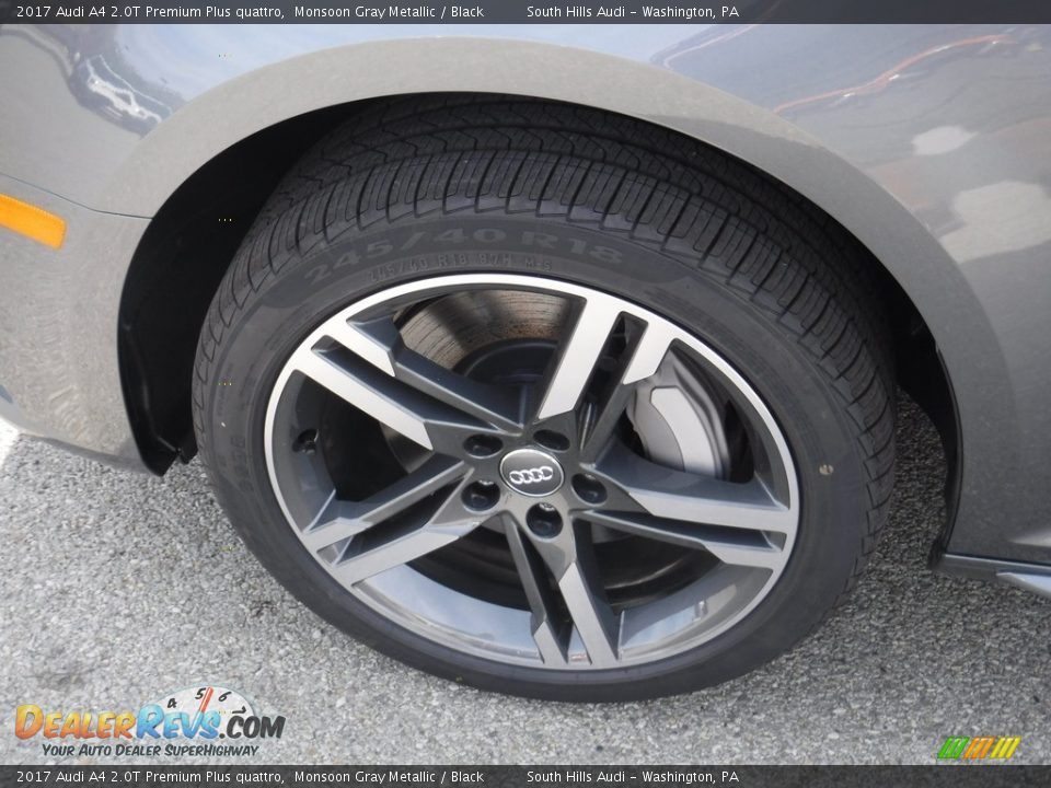 2017 Audi A4 2.0T Premium Plus quattro Monsoon Gray Metallic / Black Photo #6