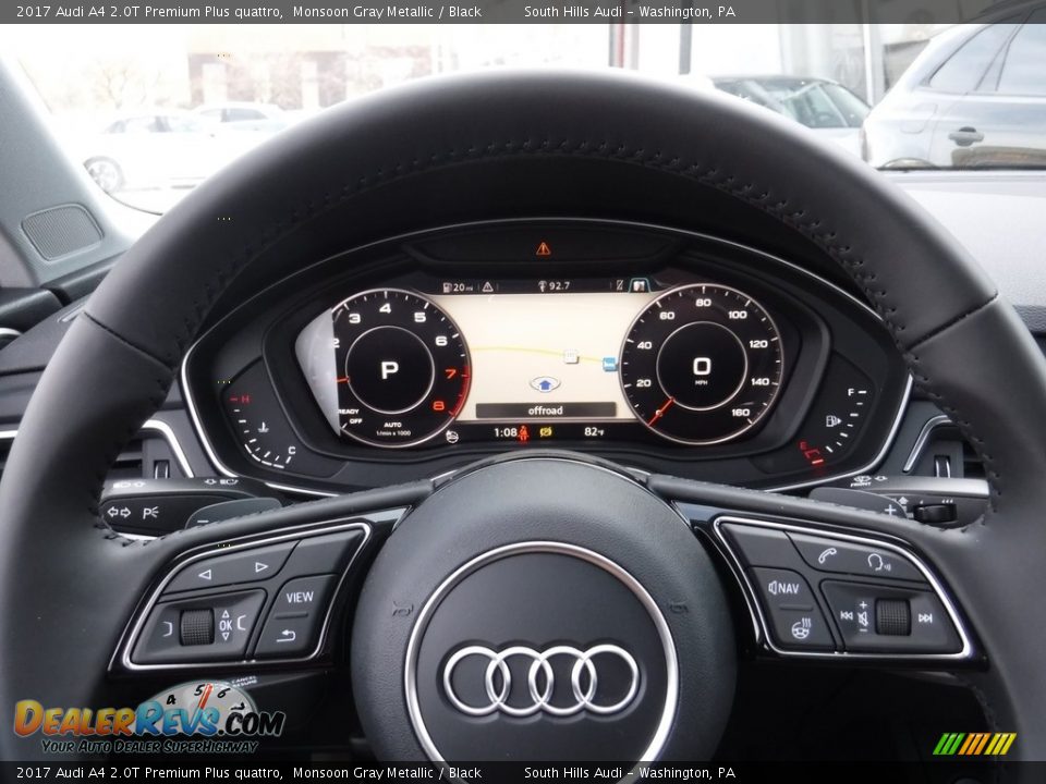 2017 Audi A4 2.0T Premium Plus quattro Monsoon Gray Metallic / Black Photo #28