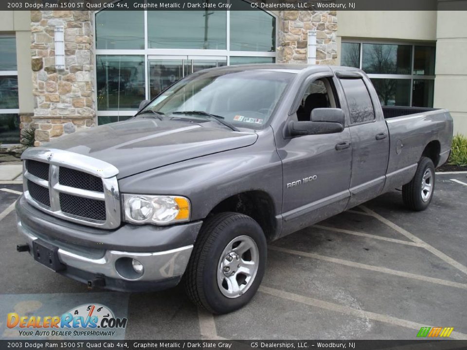 2003 Dodge Ram 1500 ST Quad Cab 4x4 Graphite Metallic / Dark Slate Gray Photo #2