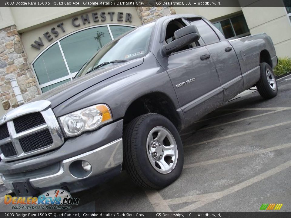 2003 Dodge Ram 1500 ST Quad Cab 4x4 Graphite Metallic / Dark Slate Gray Photo #3