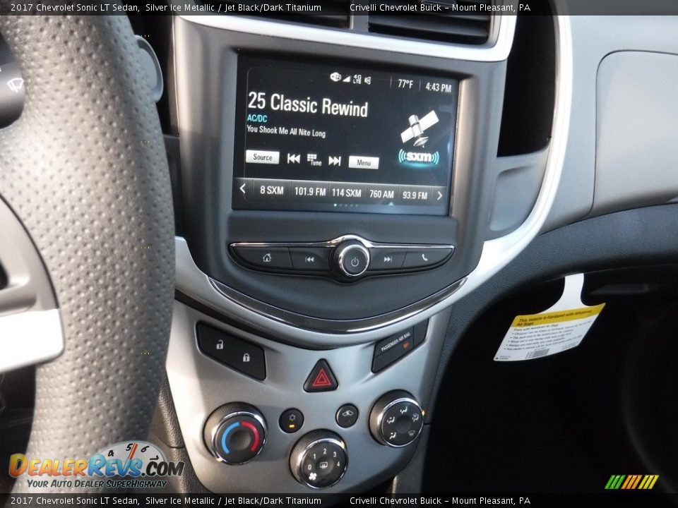 Controls of 2017 Chevrolet Sonic LT Sedan Photo #13