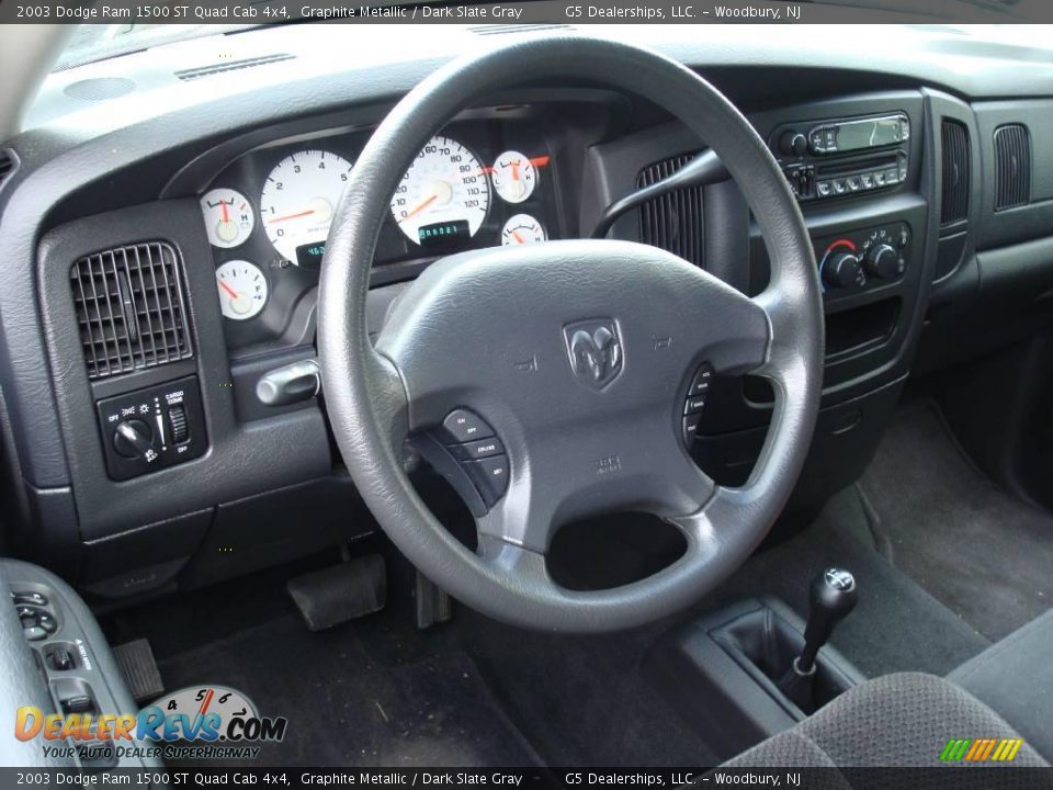 2003 Dodge Ram 1500 ST Quad Cab 4x4 Graphite Metallic / Dark Slate Gray Photo #11