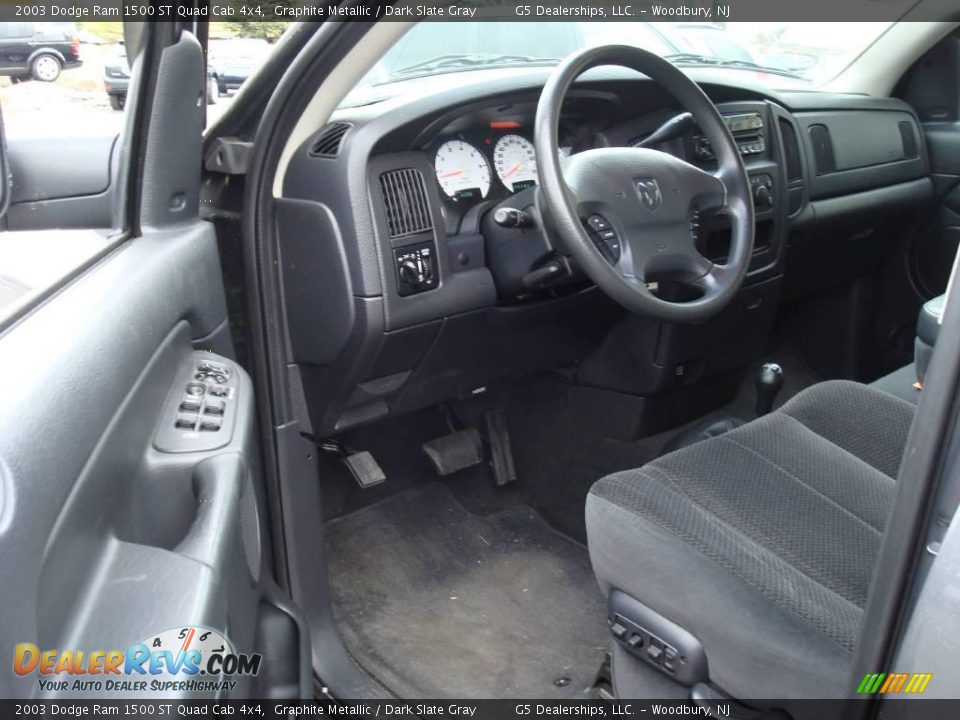 2003 Dodge Ram 1500 ST Quad Cab 4x4 Graphite Metallic / Dark Slate Gray Photo #12