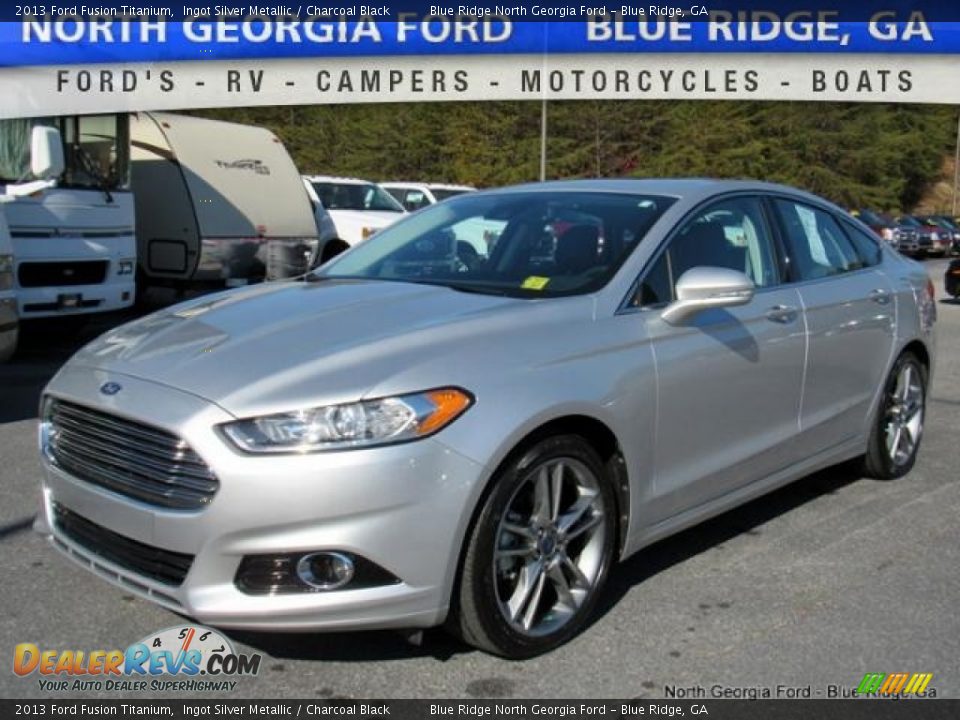 2013 Ford Fusion Titanium Ingot Silver Metallic / Charcoal Black Photo #1