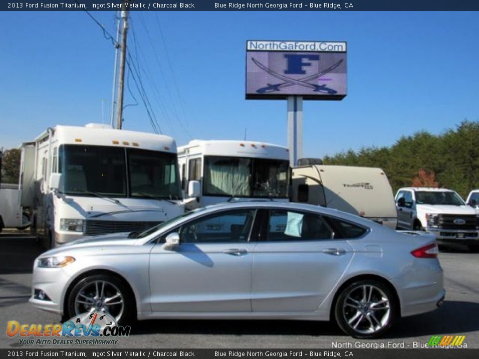 2013 Ford Fusion Titanium Ingot Silver Metallic / Charcoal Black Photo #2
