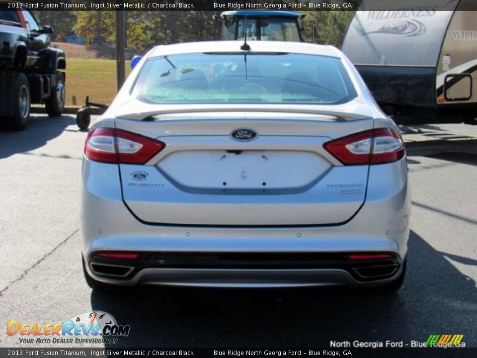 2013 Ford Fusion Titanium Ingot Silver Metallic / Charcoal Black Photo #4