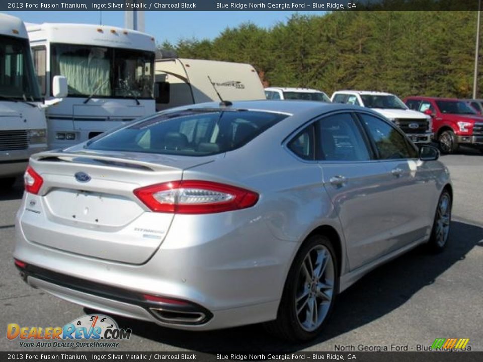 2013 Ford Fusion Titanium Ingot Silver Metallic / Charcoal Black Photo #5
