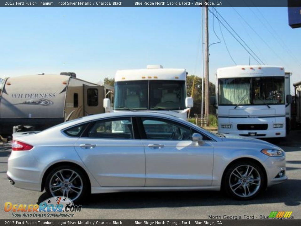 2013 Ford Fusion Titanium Ingot Silver Metallic / Charcoal Black Photo #6