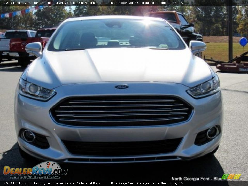 2013 Ford Fusion Titanium Ingot Silver Metallic / Charcoal Black Photo #8