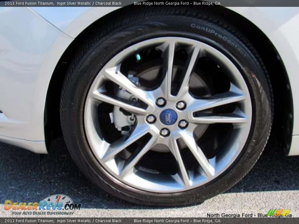 2013 Ford Fusion Titanium Ingot Silver Metallic / Charcoal Black Photo #9