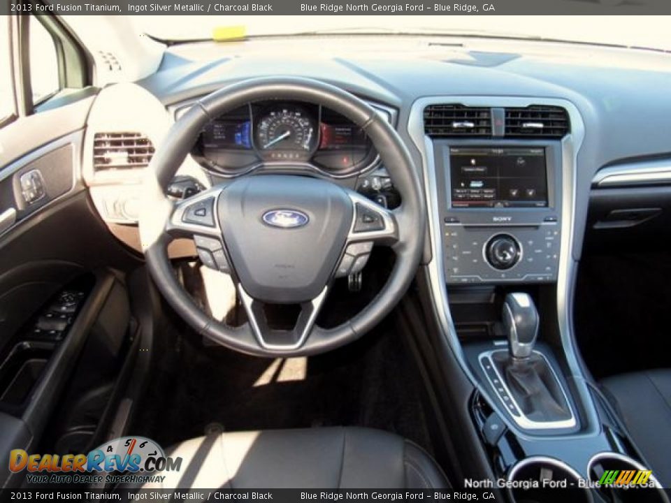 2013 Ford Fusion Titanium Ingot Silver Metallic / Charcoal Black Photo #14