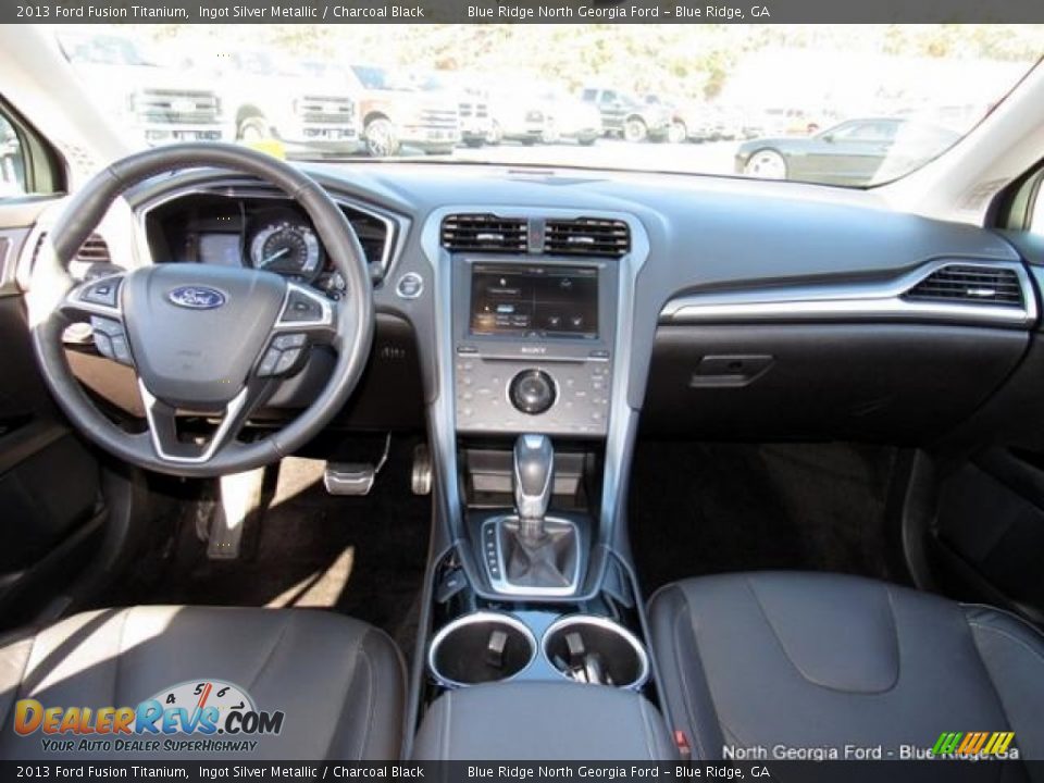 2013 Ford Fusion Titanium Ingot Silver Metallic / Charcoal Black Photo #15