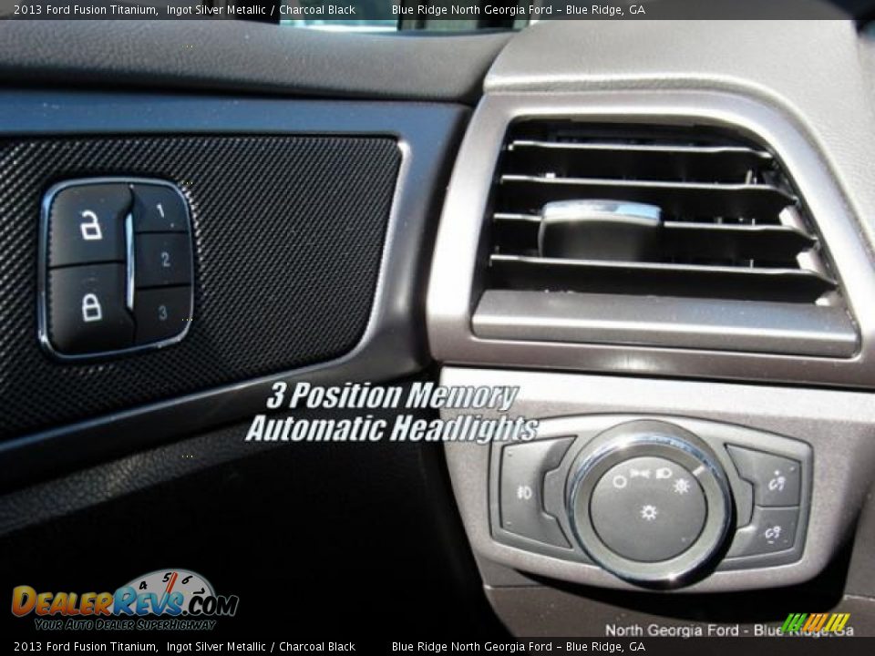 2013 Ford Fusion Titanium Ingot Silver Metallic / Charcoal Black Photo #24