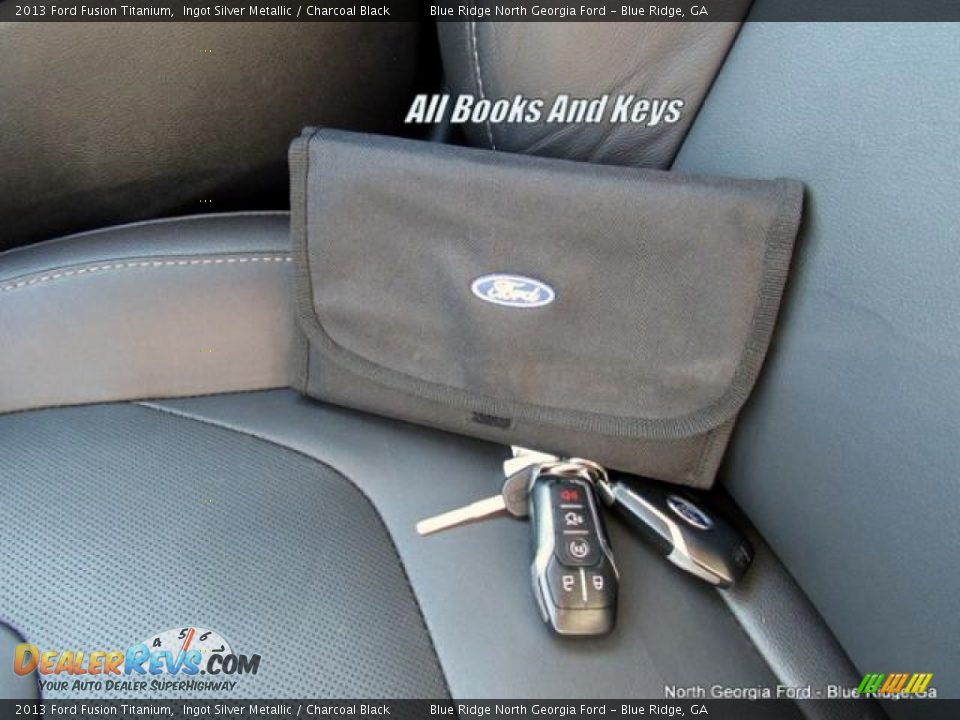2013 Ford Fusion Titanium Ingot Silver Metallic / Charcoal Black Photo #27