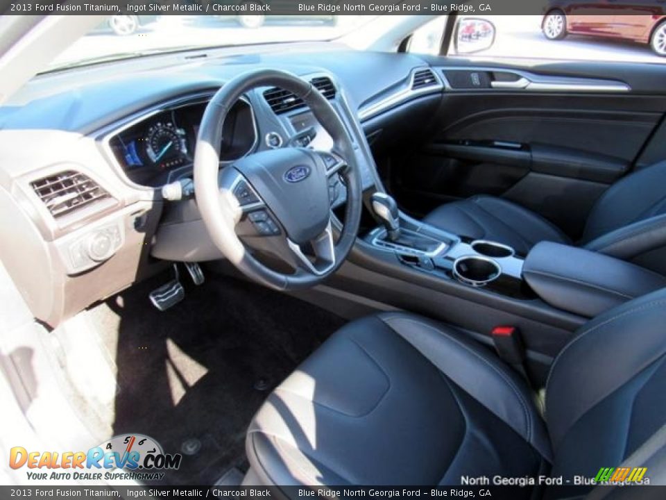 2013 Ford Fusion Titanium Ingot Silver Metallic / Charcoal Black Photo #30