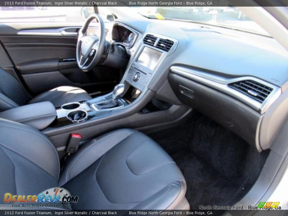 2013 Ford Fusion Titanium Ingot Silver Metallic / Charcoal Black Photo #31