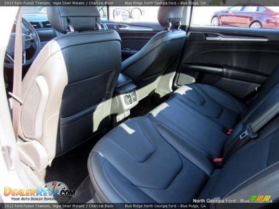 2013 Ford Fusion Titanium Ingot Silver Metallic / Charcoal Black Photo #32