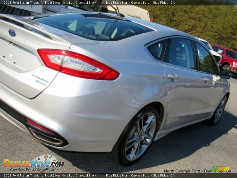 2013 Ford Fusion Titanium Ingot Silver Metallic / Charcoal Black Photo #35