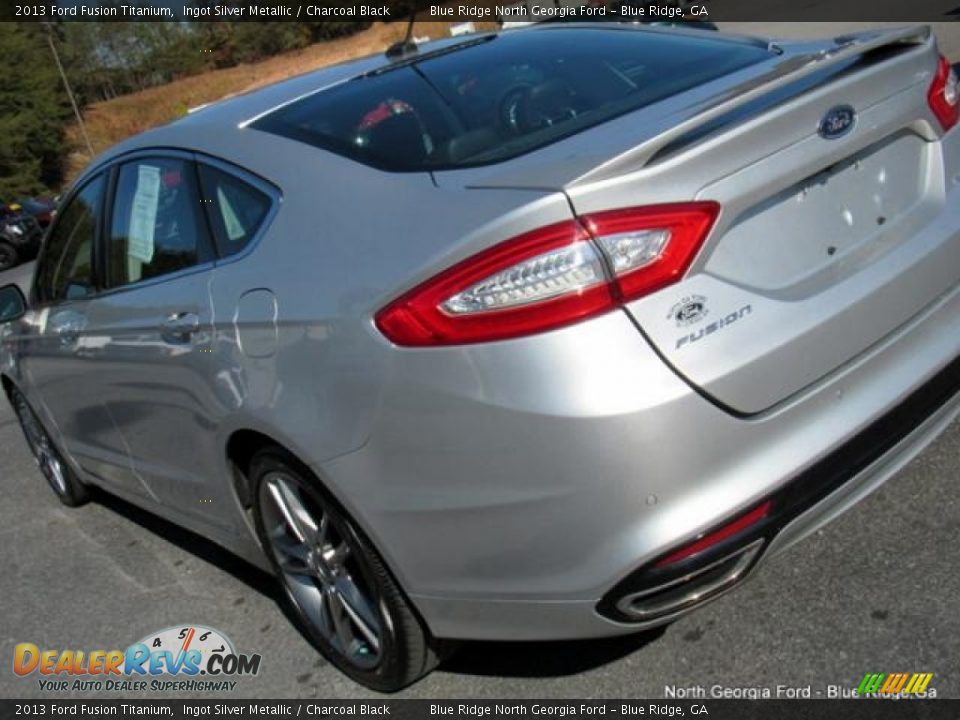 2013 Ford Fusion Titanium Ingot Silver Metallic / Charcoal Black Photo #36