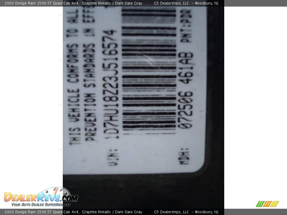 2003 Dodge Ram 1500 ST Quad Cab 4x4 Graphite Metallic / Dark Slate Gray Photo #27