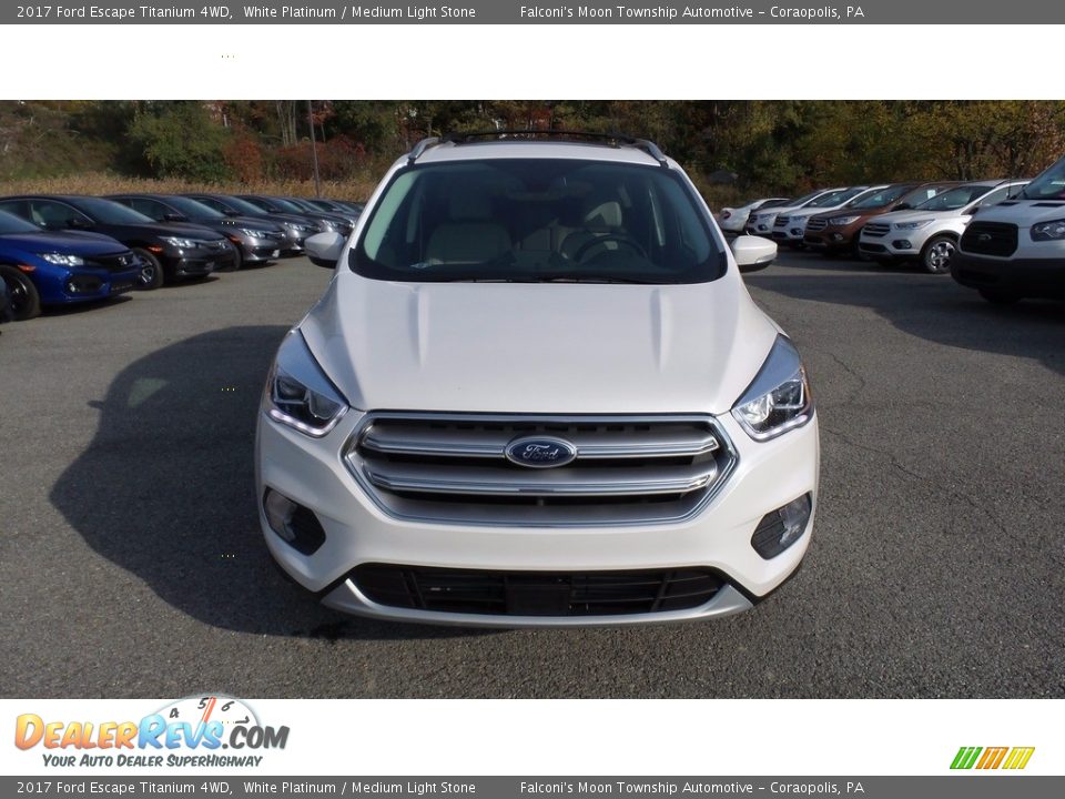 2017 Ford Escape Titanium 4WD White Platinum / Medium Light Stone Photo #3