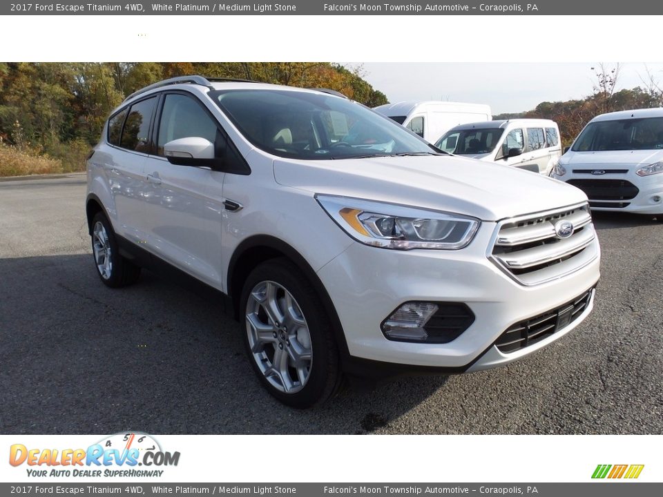 2017 Ford Escape Titanium 4WD White Platinum / Medium Light Stone Photo #5