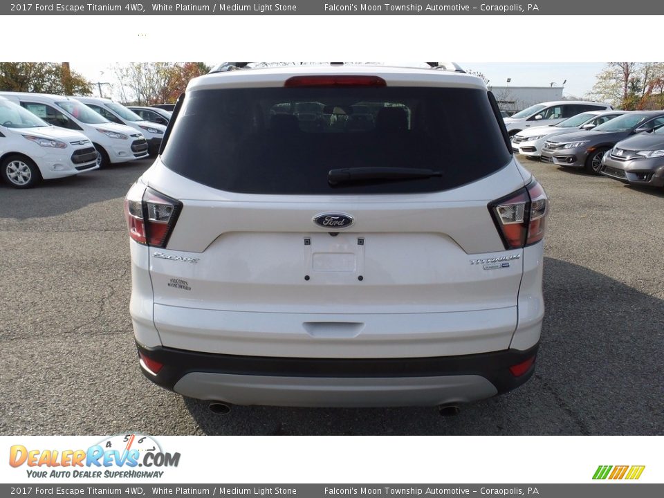 2017 Ford Escape Titanium 4WD White Platinum / Medium Light Stone Photo #7