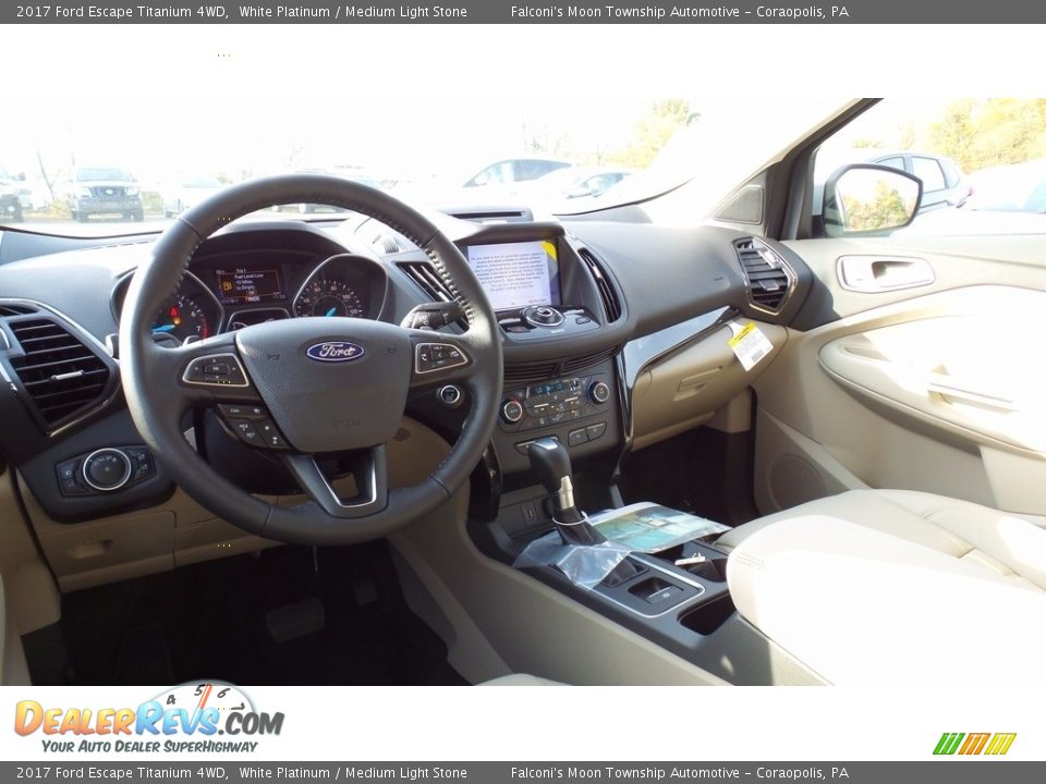 2017 Ford Escape Titanium 4WD White Platinum / Medium Light Stone Photo #11