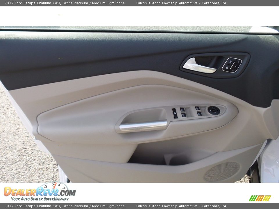 2017 Ford Escape Titanium 4WD White Platinum / Medium Light Stone Photo #12